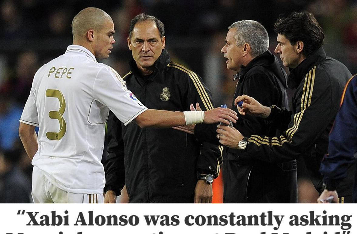 佩佩透露：阿隆索在穆里尼奥执教皇马期间经常向其求教