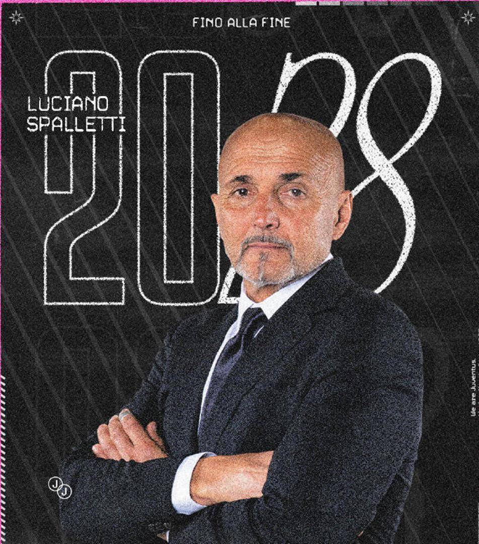 继续合作！尤文官方：提前和主教练斯帕莱蒂续约到了2028年